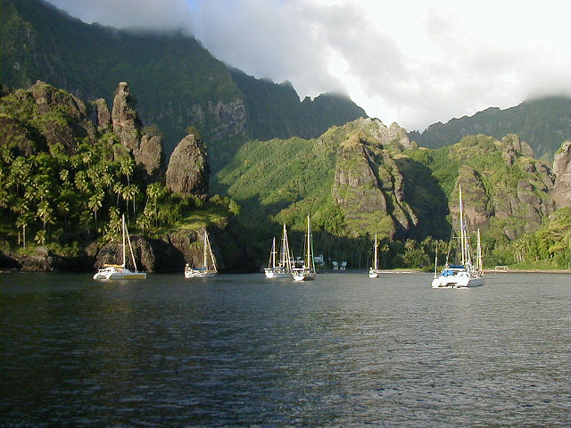 Bay of Vierges, Hanavave, on the island of Fatu Hiva