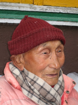 An ethnic Tibetan old man