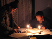 Crossing the Nepalese border by candlelight