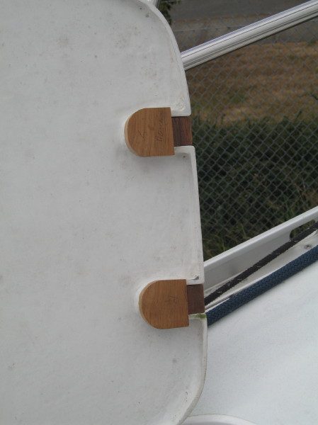 Underside of the anchor locker cover